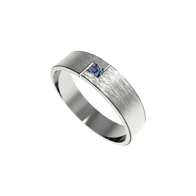 anel formatura pedra azul, safira