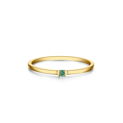 anel formatura fino, esmeralda verde