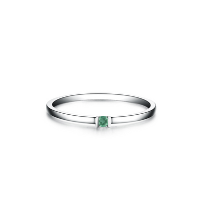 anel formatura ouro branco, esmeralda verde