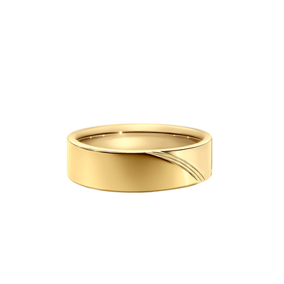 anel reto, ouro amarelo 5,5 mm