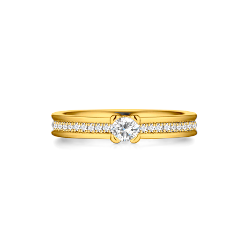 lindo anel de diamantes ouro amarelo