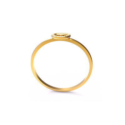anel solitario de ouro amarelo