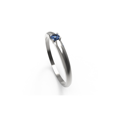 anel formatura safira azul, ouro branco