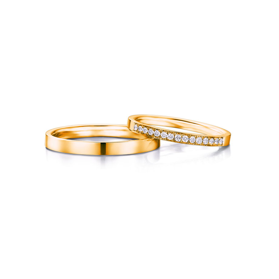 Alianças Retas Ouro Amarelo 18k - Especial Casamento