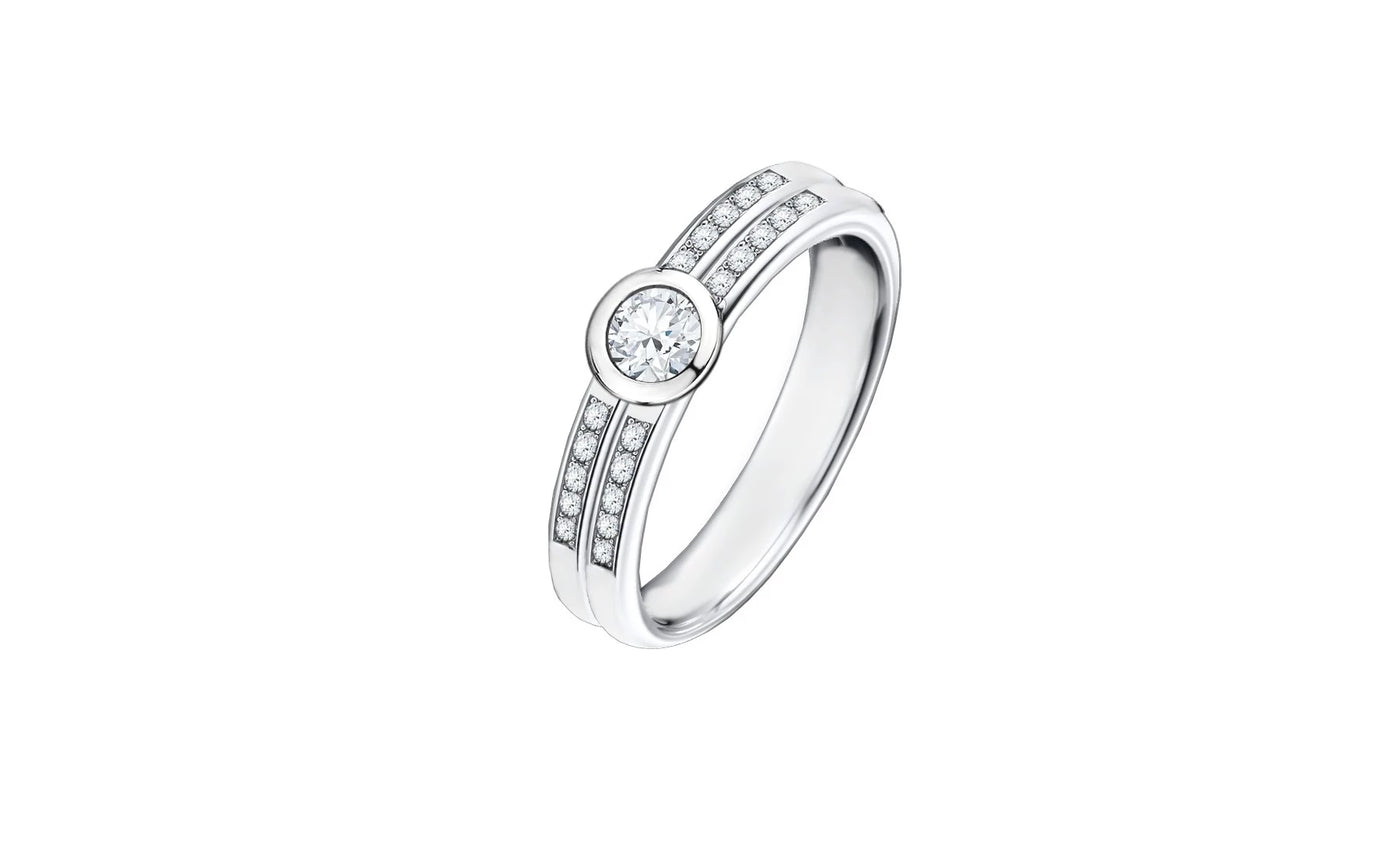 Bezel Collection | Coleção de anéis solitários e alianças em ouro 18K