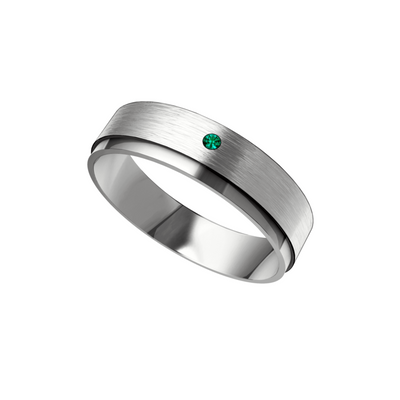 Aliança de Esmeralda em Ouro 18K | Verse Joaillerie
