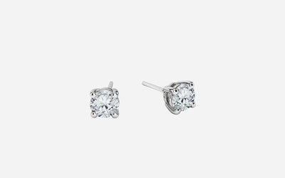 Brinco Ponto de Luz com Diamante em Ouro 18K