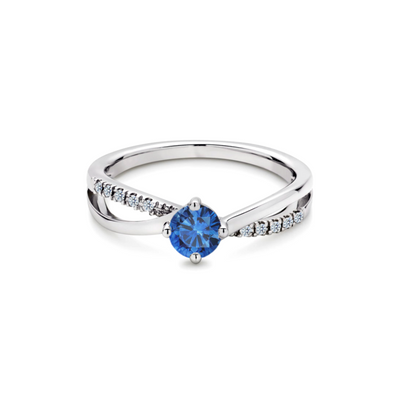 SOLITARIO SAFIRA AZUL | ANEL SOLITARIO SAFIRA