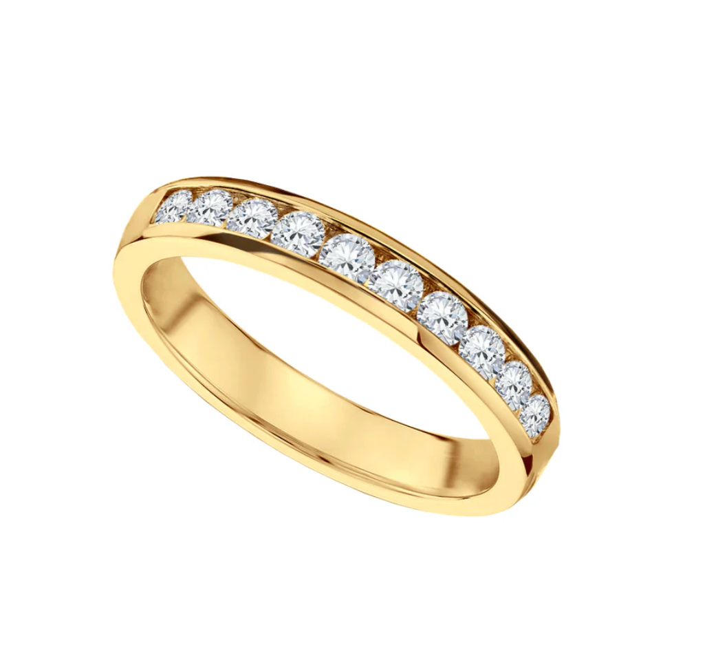 Joias | Anel de Ouro 18k Cravação Especial Trilho - CHANNEL