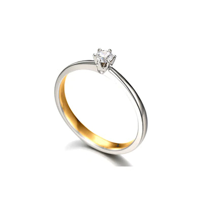 Anel Solitario Diamante (Diamante 6 - 9 pontos)
