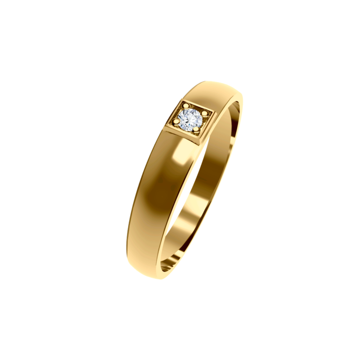 Anel Masculino com Diamante em Ouro 18K | Verse Joaillerie