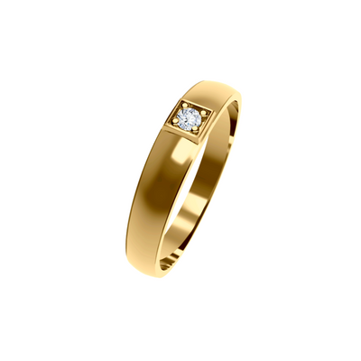 Anel Masculino com Diamante em Ouro 18K | Verse Joaillerie