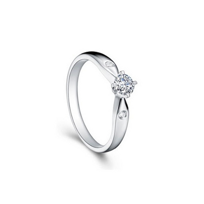 Anel solitario com diamantes, Habour Collection