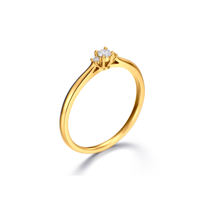 Anel Solitarios Ouro | LUCENT 3 Stone