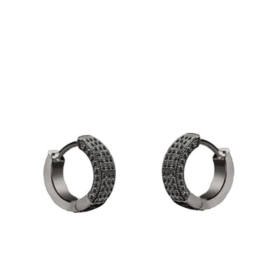 Brinco em Ouro Negro Paladinado 18K