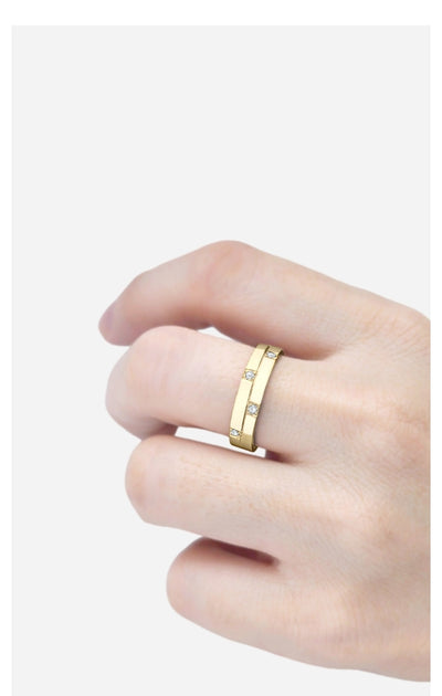 Aliança Ouro Amarelo com Diamantes (CONCEPT Diamantes)