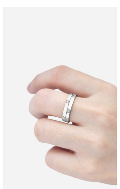 Aliança Ouro Branco com Diamantes (CONCEPT Diamantes)