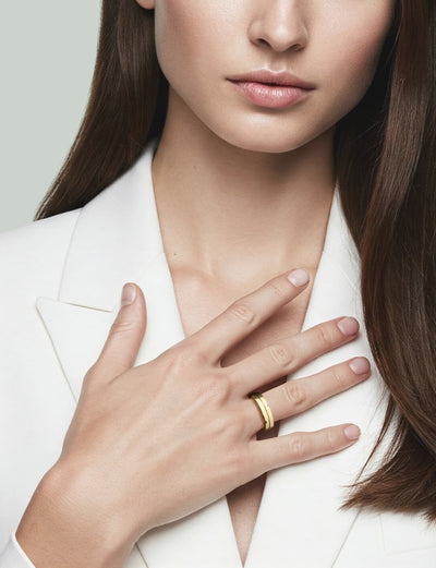 Anel Largo em Ouro Amarelo - HEAVEN 6,0 mm