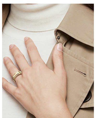 Anel Ouro Amarelo com Diamantes - PRESTIGE Diamantes