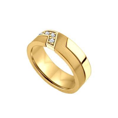 Moderno anel masculino para homem ouro amarelo