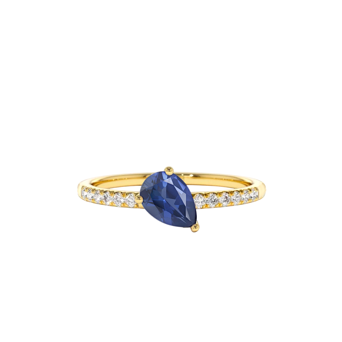 anel solitário, noivado, pedido, safira e diamantes, ouro amarelo