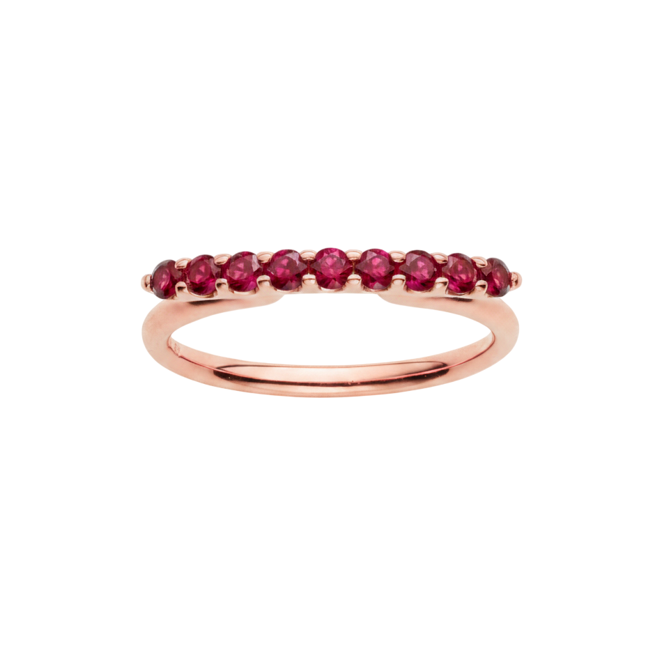 Anel 9 Rubis Vermelhos, Ouro Rosa - PURE OUTLINE Collection – Verse ...