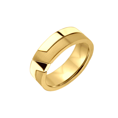 anel fosco ouro amarelo , aliança 6,0 mm