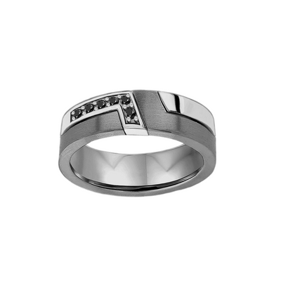 lindo anel ouro negro paladonado 6,0 mm