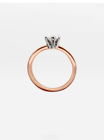 anel noivado 50 pontos ouro rosa
