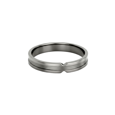 Aliança 4mm, Ouro Negro Paladinado 18k, 2 Níveis - SAINTE-MAXIME