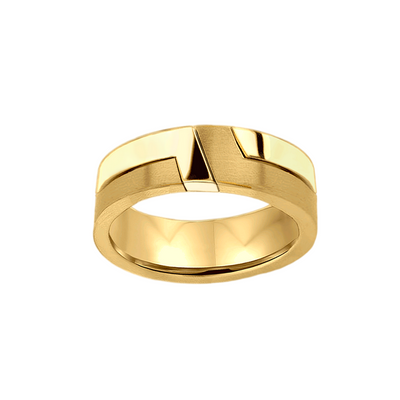 lindo anel aliança diferente ouro amarelo 18k