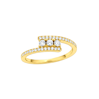 Anel Solitário de Diamantes em Ouro Amarelo - ETERNITY Diamantes