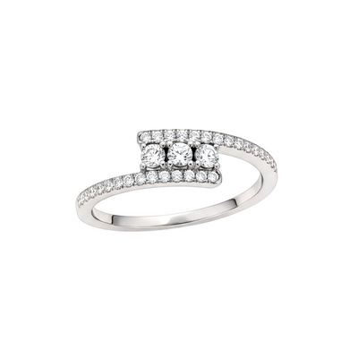 Anel Solitário de Diamantes em Ouro Branco - ETERNITY Diamantes