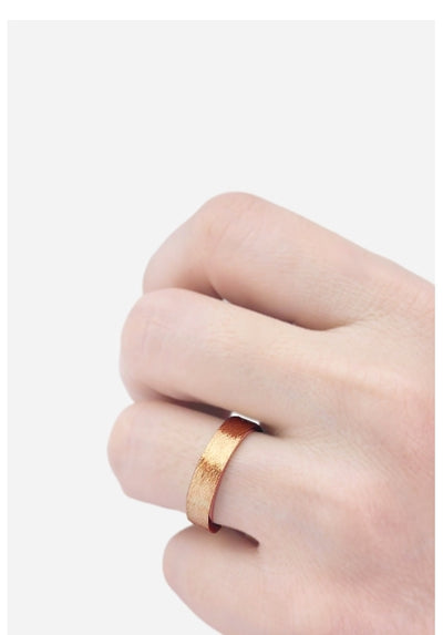 Aliança de Ouro Rosa (BAMBOO 4,5 mm)
