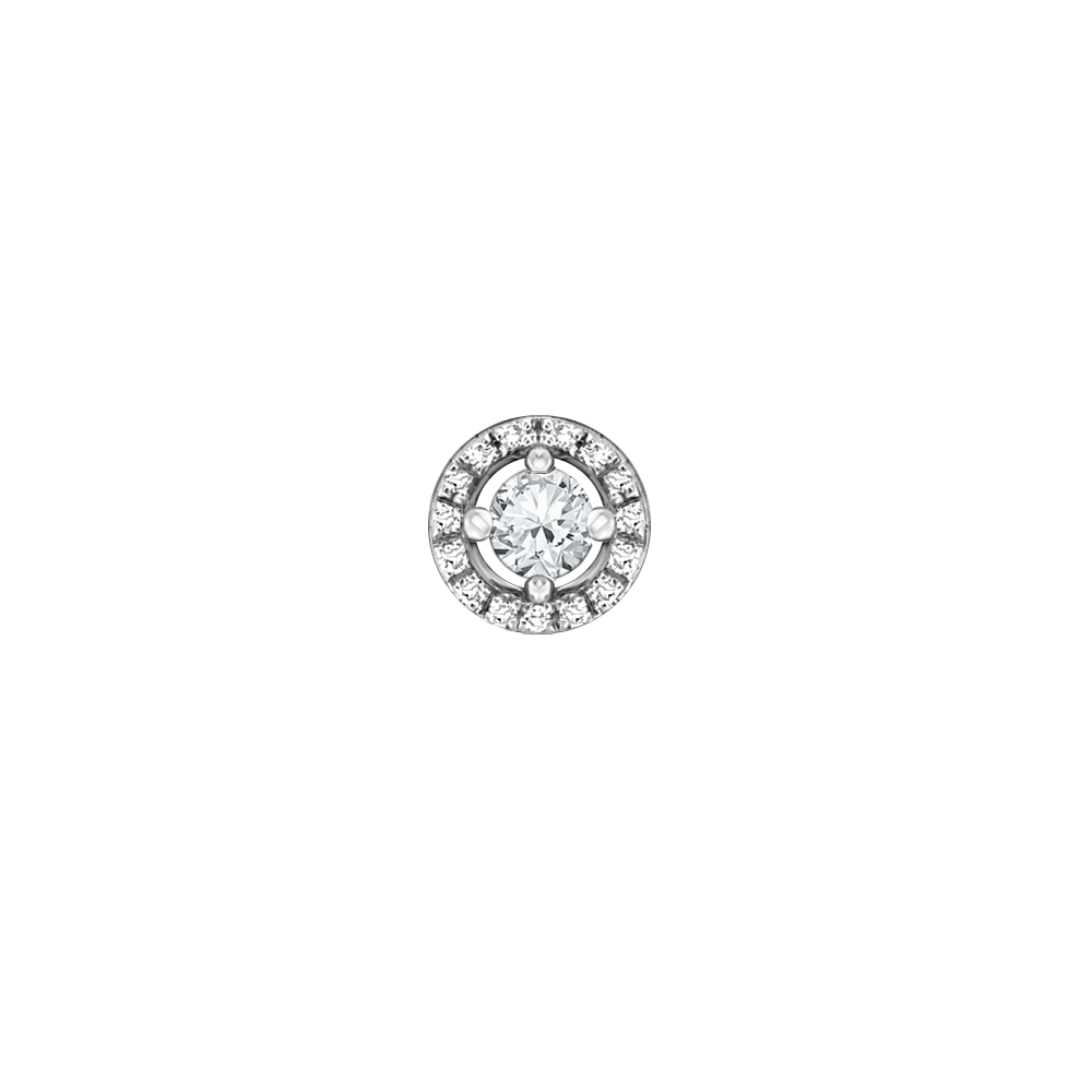 brinco masculino 1 lado, redondo diamantes