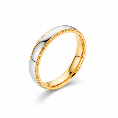aliança bodas ouro branco e amarelo 5,0 mm