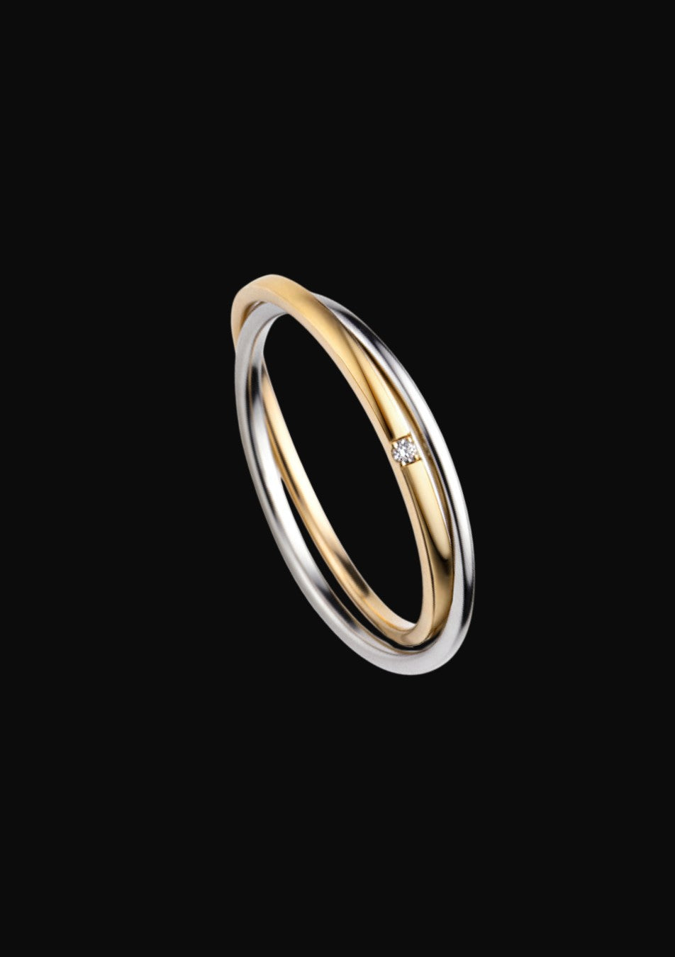 Aliança de Casamento Ouro Branco e Amarelo