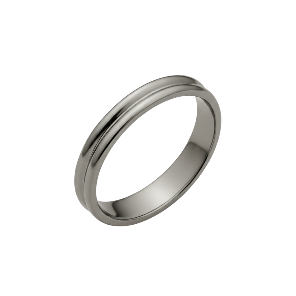Aliança Ouro Negro Paladinado 4,0 mm - BRISTOL Negro