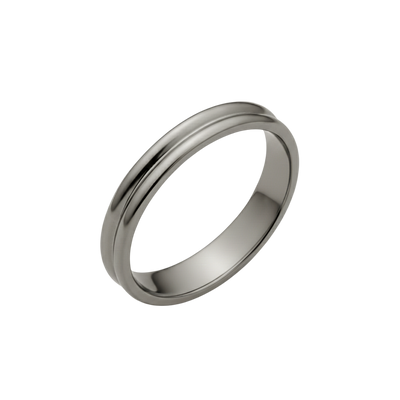 Aliança Ouro Negro Paladinado 4,0 mm - BRISTOL Negro