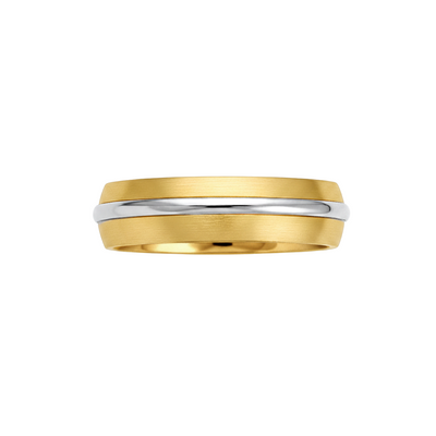 aliança meia cana ouro amarelo 5,5 mm