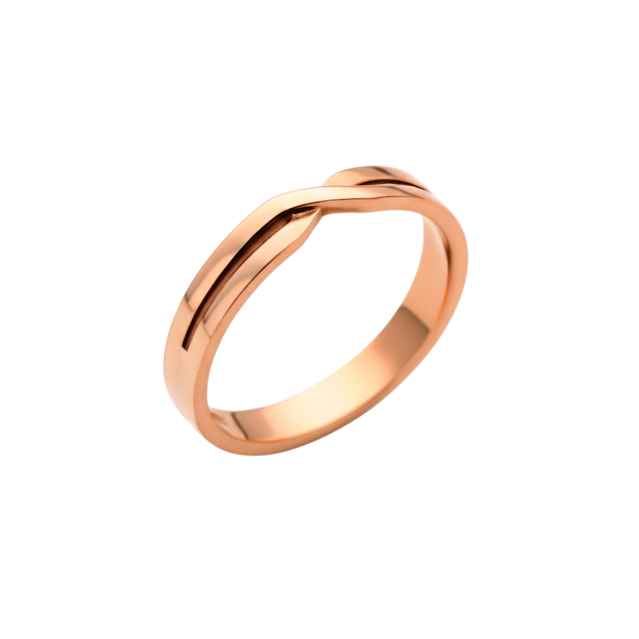 Aliança INFINITO de Ouro Rosé