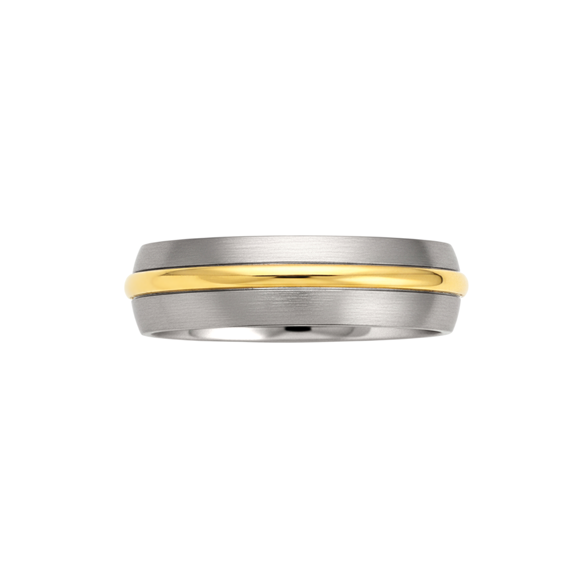Aliança Larga em Ouro Branco - VENICE 6,5 mm