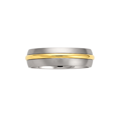 Aliança Larga em Ouro Branco - VENICE 6,5 mm