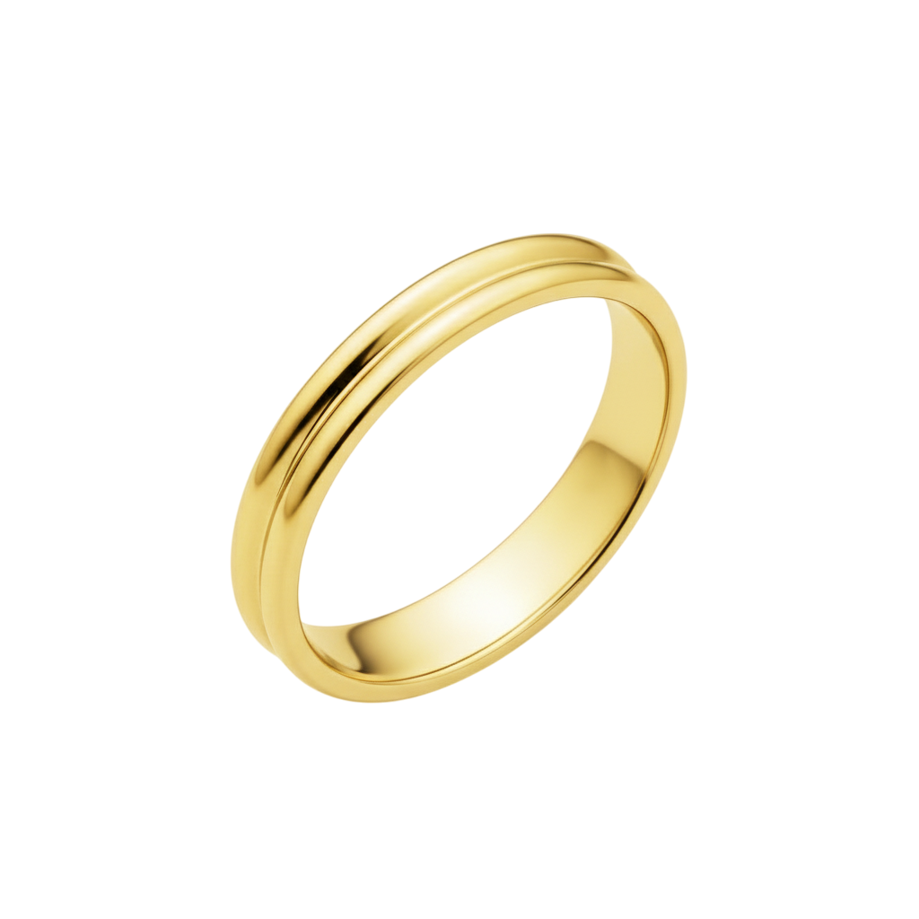 Aliança Ouro Amarelo 4,0 mm - BRISTOL Amarelo