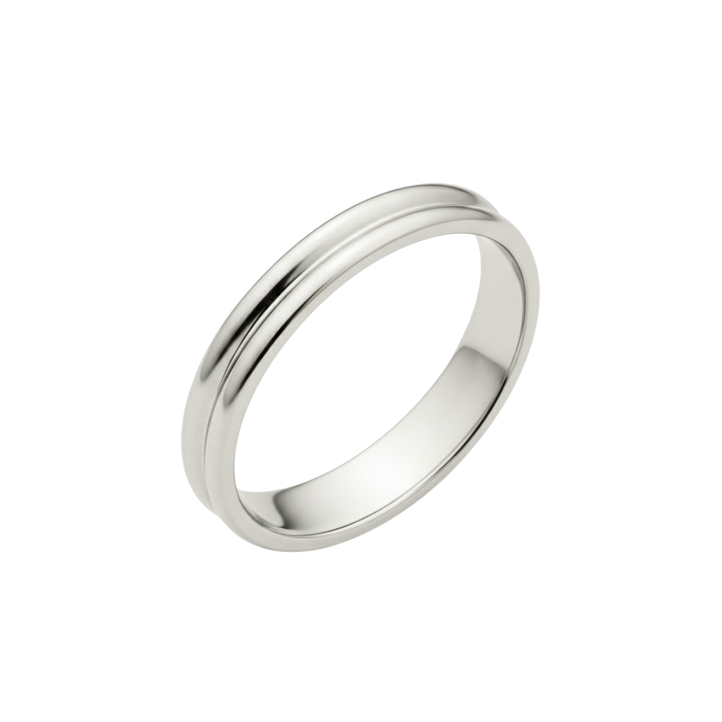 Aliança Ouro Branco 4,0 mm - BRISTOL Branco
