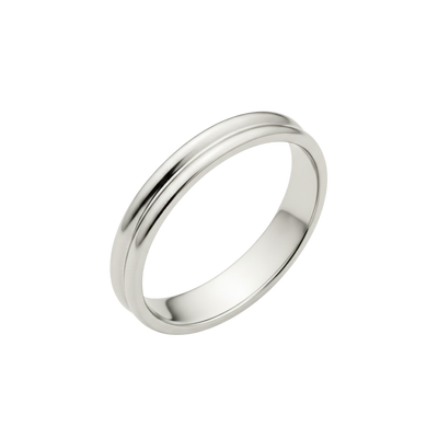 Aliança Ouro Branco 4,0 mm - BRISTOL Branco