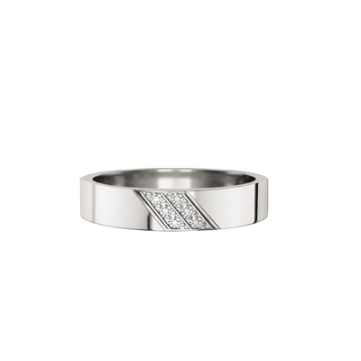 aliança de brilhantes reta ouro branco