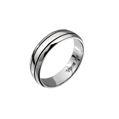 Aliança em Ouro Branco - FRISSON 5,5 mm