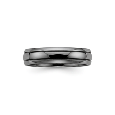 Anel Masculino Ouro Negro Paladinado - FRISSON 5,5 mm