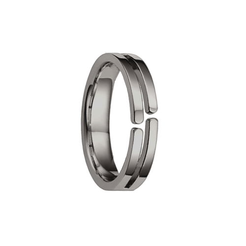 aliança 4mm moderno diferente vazado ouro negro paladinado ETERNITY